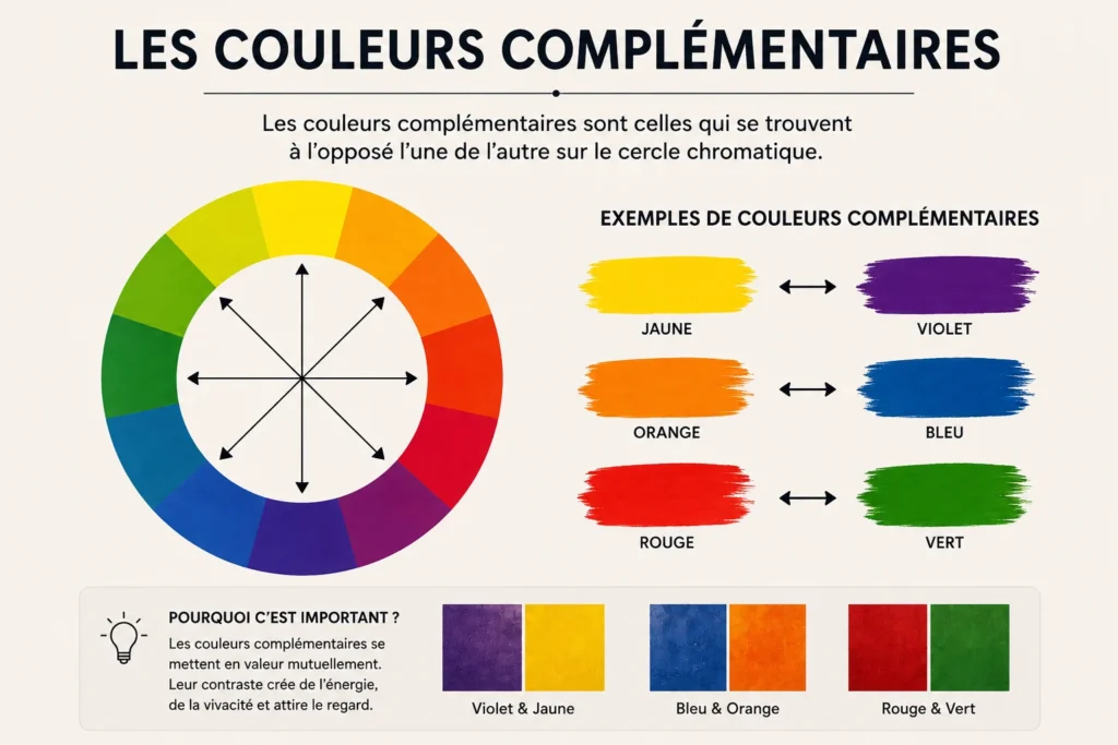 Couleurs complémentaires : comment créer des contrastes et des harmonies visuelles