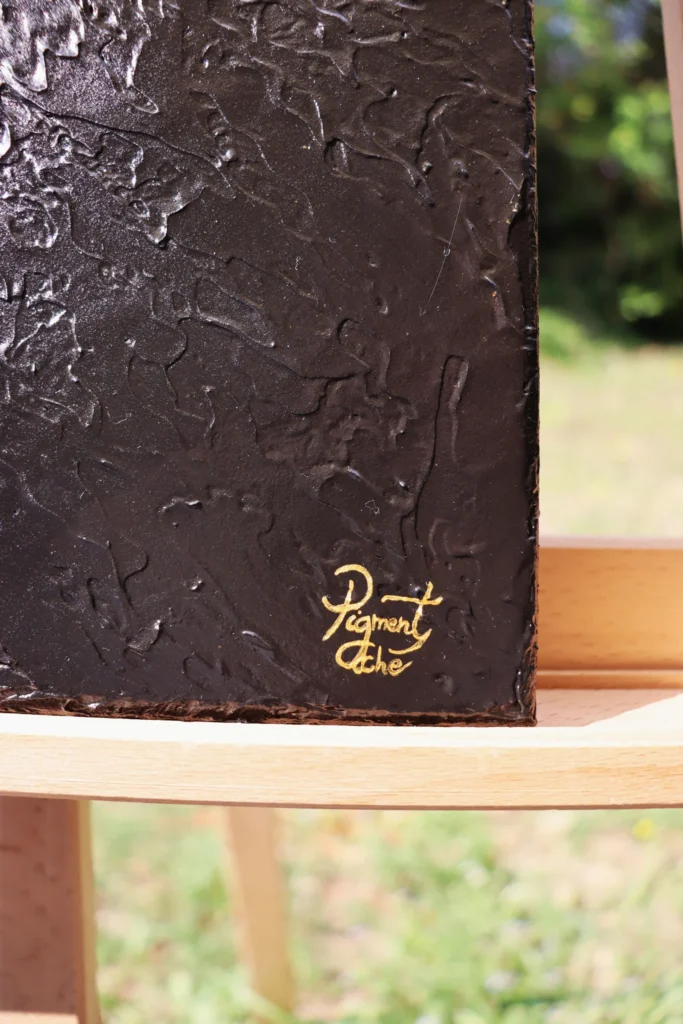 Détail des feuilles d’or de Golden Leopard
